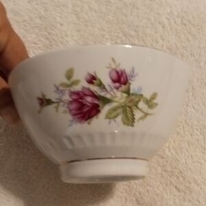 Floral White Bowl